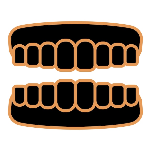 Vector icono de los dientes