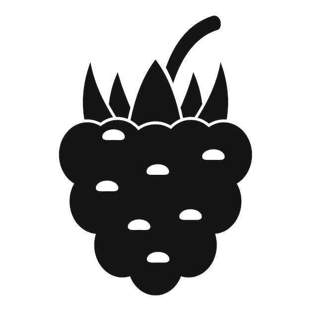 Icono de dieta de mora Ilustración simple del icono de vector de dieta de mora para diseño web aislado sobre fondo blanco