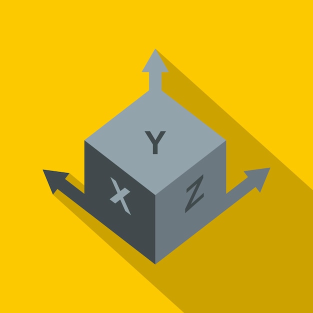 Icono de dimensión de área o tamaño Ilustración plana del icono de vector de dimensión de área o tamaño para web aislado sobre fondo amarillo