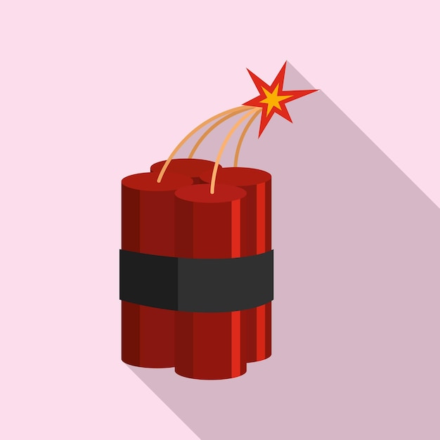 Icono de dinamita Ilustración plana del icono de vector de dinamita para diseño web