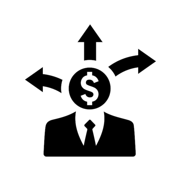 El icono del dinero del comerciante