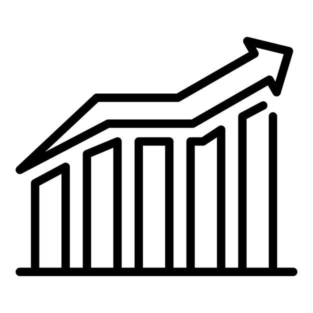 Icono de dinero de crecimiento Contorno icono de vector de dinero de crecimiento para diseño web aislado sobre fondo blanco