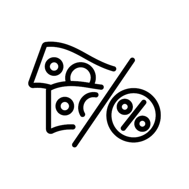 Icono de dinero de descuento