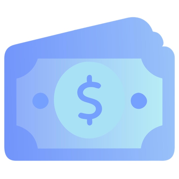 icono de dinero formas de color gradiente