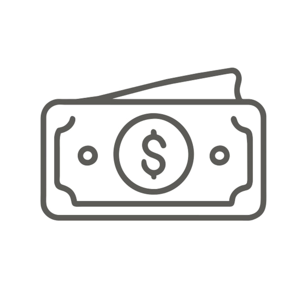 icono de dinero icono de contorno