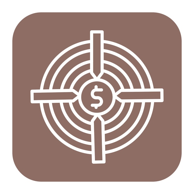 Ícono de dinero objetivo