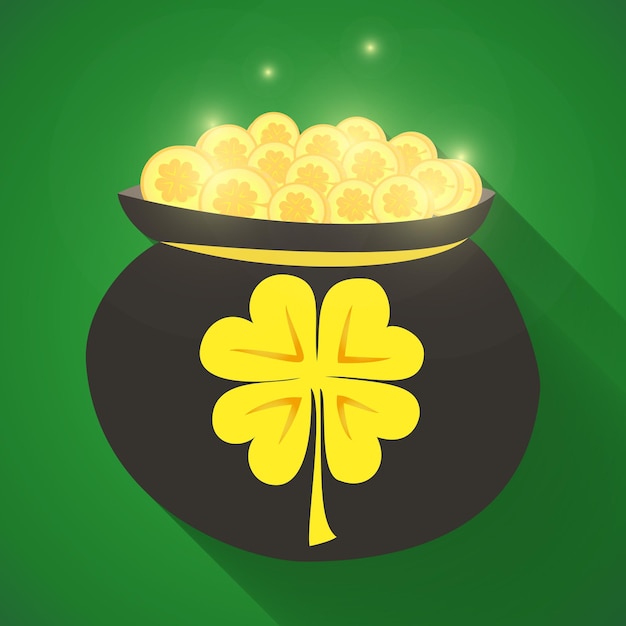 Vector icono de dinero de oro del día de san patricio. ilustración vectorial