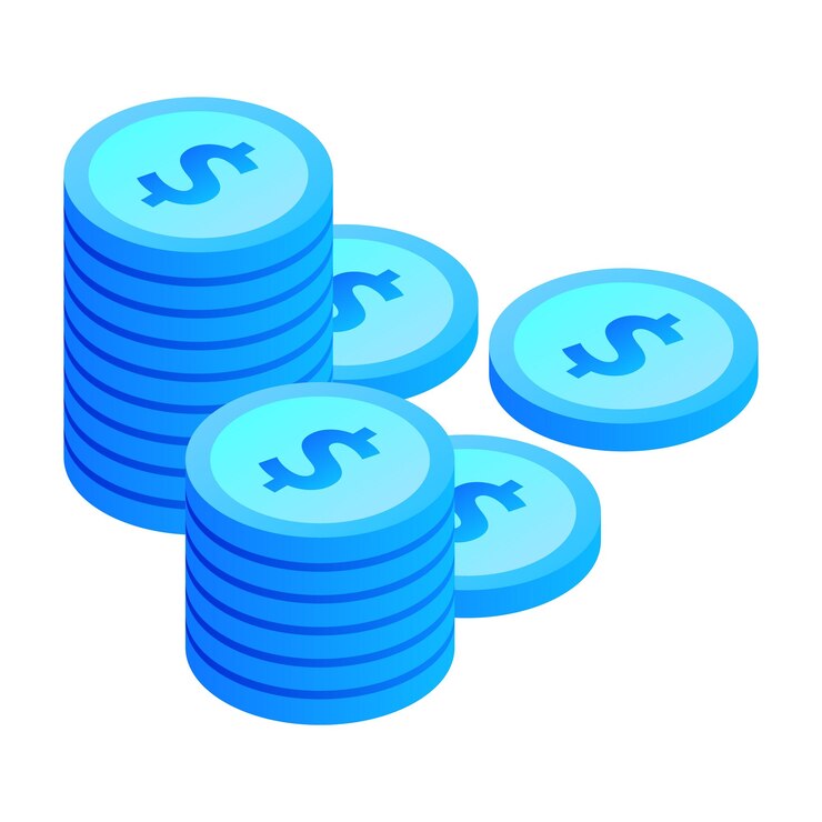 Vector icono de dinero de pila isométrico de icono de vector de dinero de pila para diseño web aislado sobre fondo blanco