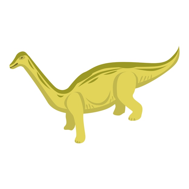 Icono de dinosaurio herbívoro Isométrico de icono de vector de dinosaurio herbívoro para diseño web aislado sobre fondo blanco