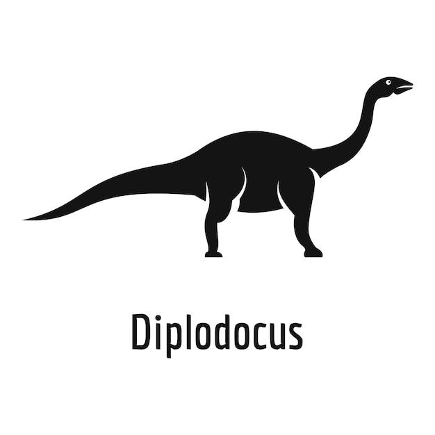 Icono de diplodocus ilustración simple del icono de vector de diplodocus para web