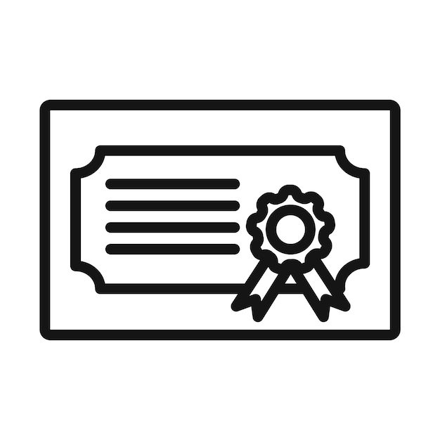 Icono de Diploma Académico Perfecto para la Educación y las Certificaciones