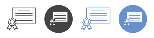 Ícono de diploma arte plano en blanco y negro aislado