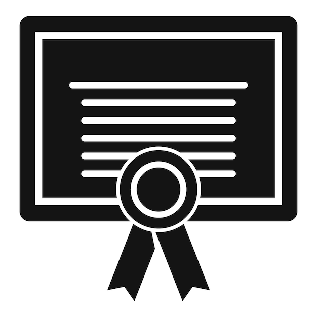 Icono de diploma de comerciante Ilustración simple del icono de vector de diploma de comerciante para diseño web aislado sobre fondo blanco