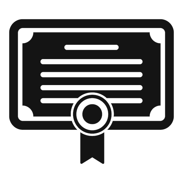 Icono de diploma de habilidad profesional vector simple Estudio de educación Premio universitario