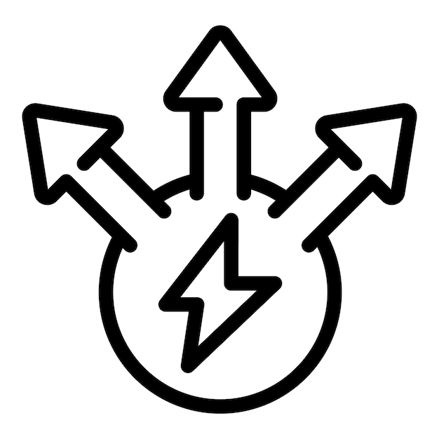 Icono de dirección descendente vector de contorno Trabajo viaje Isla mar