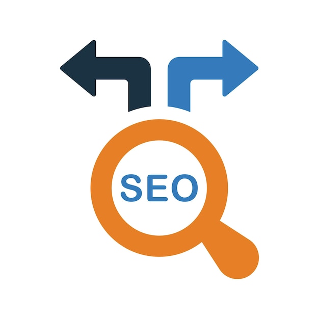 El icono de la dirección de SEO