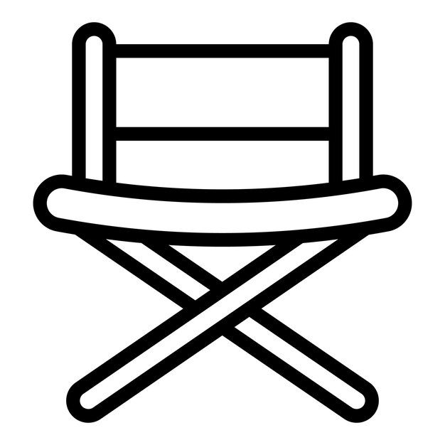 Vector icono de director de silla de película esquema icono de vector de director de silla de película para diseño web aislado sobre fondo blanco