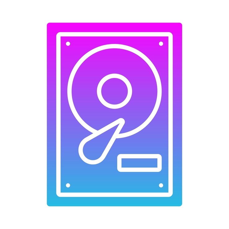 Vector icono del disco duro