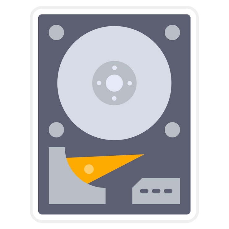 Vector icono del disco duro