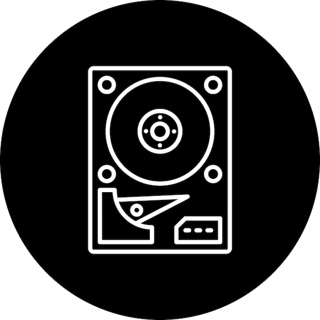 Vector icono del disco duro