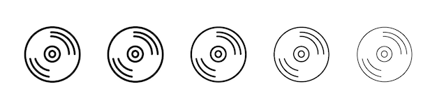 icono de disco signo del logotipo del vector