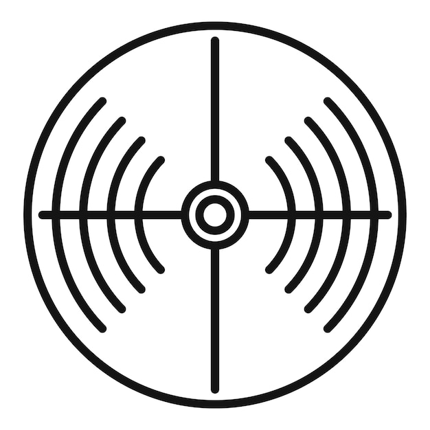 Icono de disco de vinilo Icono de vector de disco de vinilo de esquema para diseño web aislado sobre fondo blanco