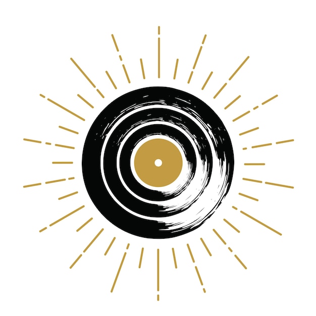 Icono de disco de vinilo retro