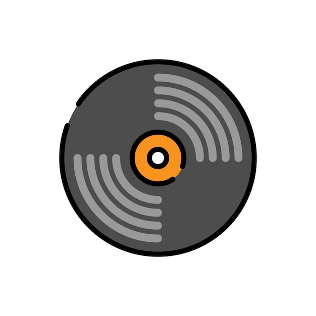 Vector icono de disco de vinilo