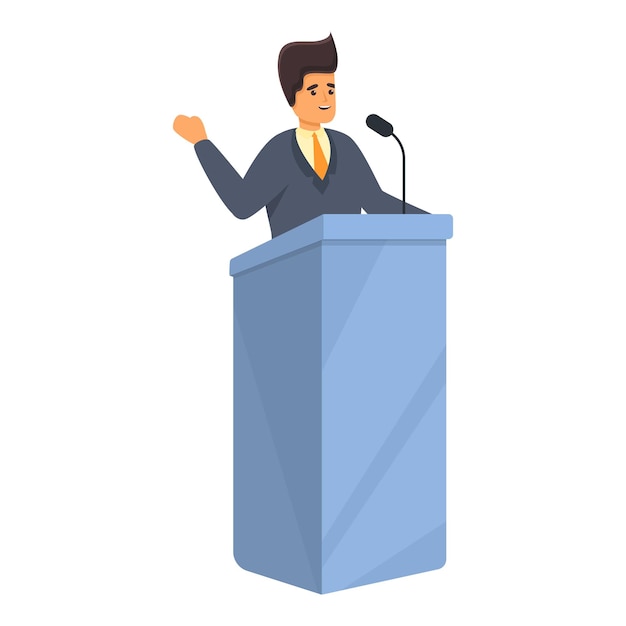 Icono de discurso de agitación Caricatura de icono de vector de discurso de agitación para diseño web aislado sobre fondo blanco