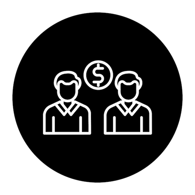 Icono de discusión de dinero
