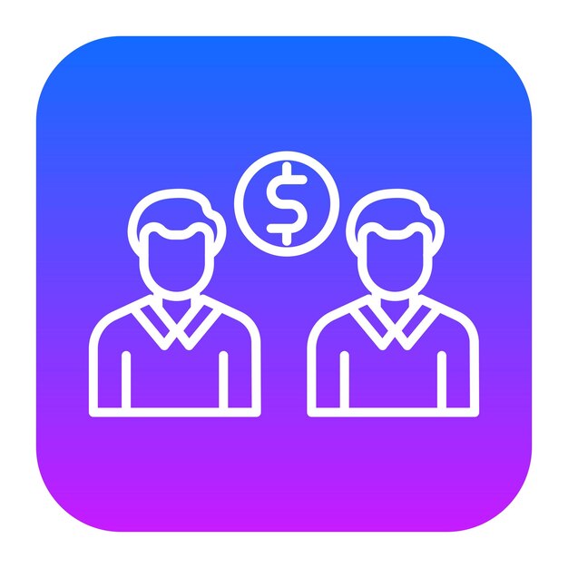 Icono de discusión de dinero