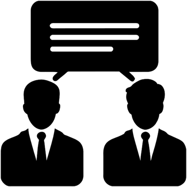 icono de discusión en grupo