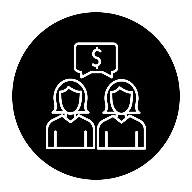 Ícono de discusión del presupuesto