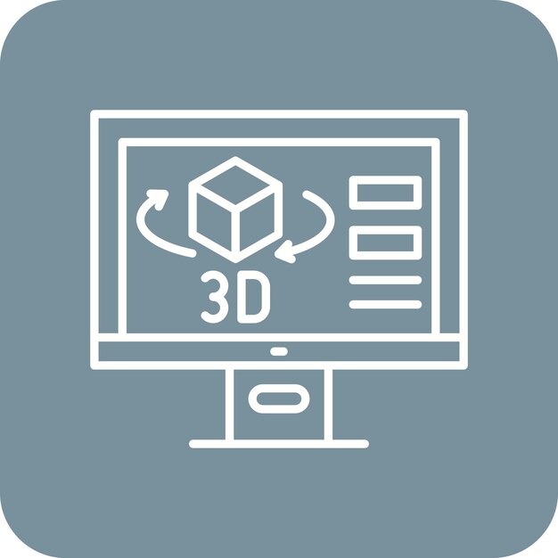 Icono de diseño 3D
