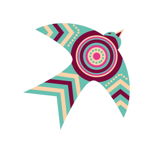 icono de diseño aislado de pájaro fondo blanco