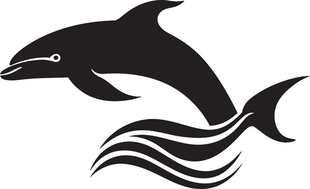 Icono de diseño de ballena monarca marina Logo de vector de nobleza náutica con una ballena