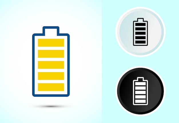 Icono de diseño de batería Ilustración de icono para aplicación web y móvil
