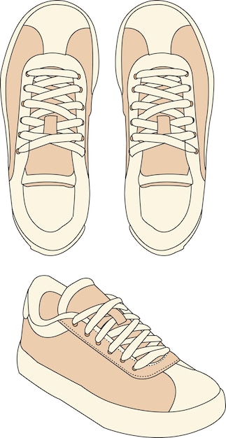 Icono de diseño de calzado vectorial de calzado aislado de moda Una colección de zapatillas de deporte icono 4