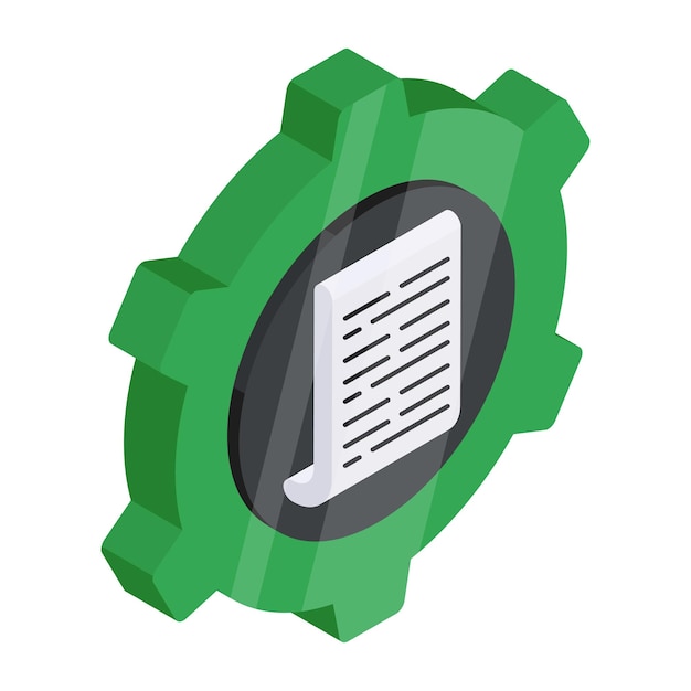 Un icono de diseño de color de la configuración del archivo