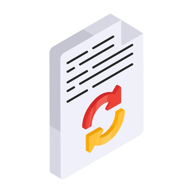 Icono de diseño creativo de actualización de archivo
