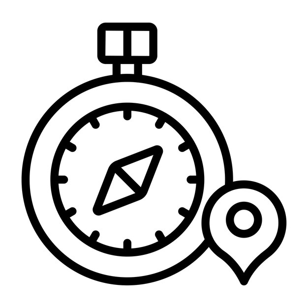 Icono de diseño creativo de la brújula