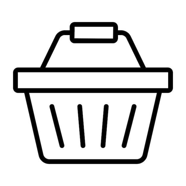 Icono de diseño creativo de la canasta de compras