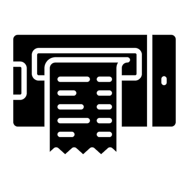 Icono de diseño creativo de la factura móvil