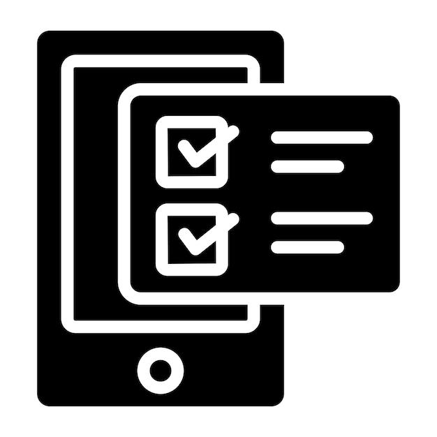 Icono de diseño creativo de la lista móvil