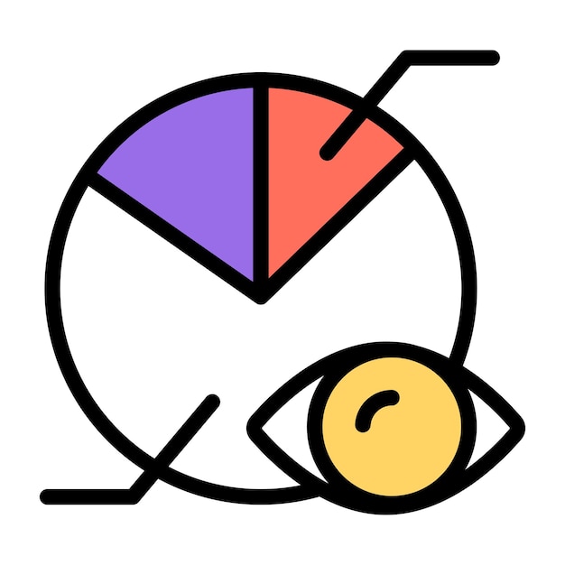 Icono de diseño creativo de monitoreo de gráficos