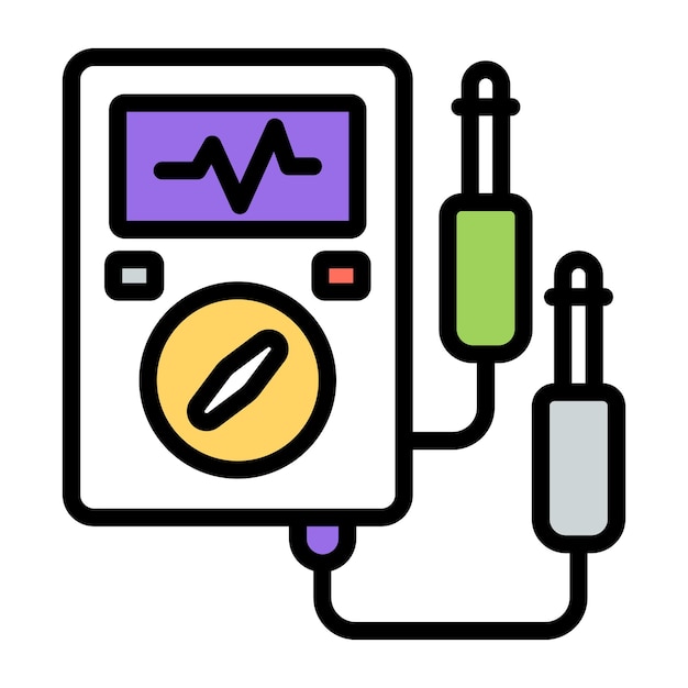 Un icono de diseño creativo del voltímetro