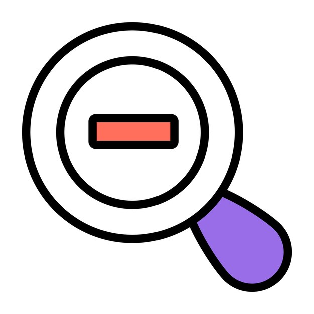 Un icono de diseño creativo de zoom out