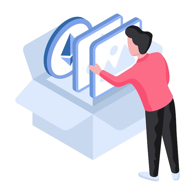 Icono de diseño editable de caja nft.