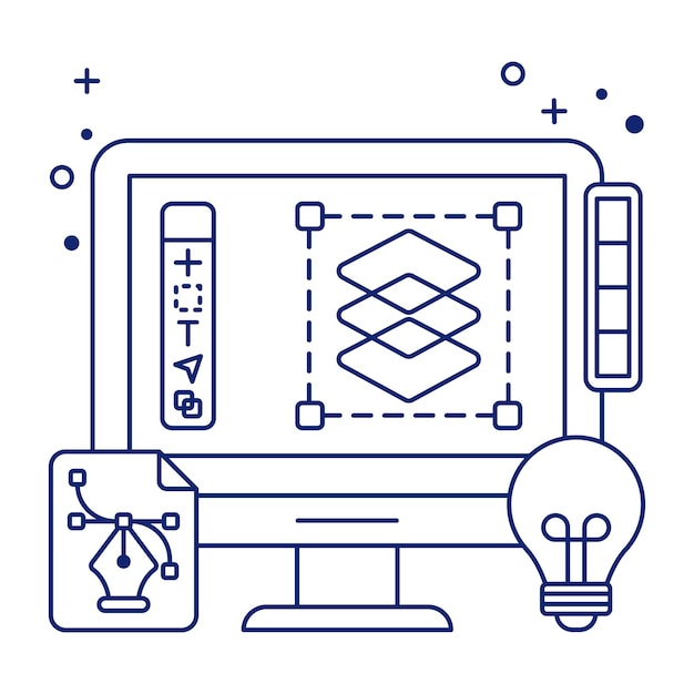 Un icono de diseño editable de capas