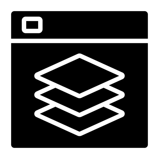Un icono de diseño editable de capas